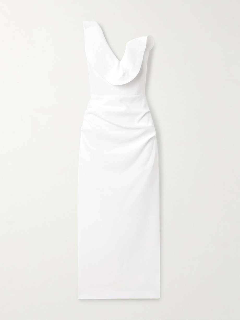 requiem strapless faille gown