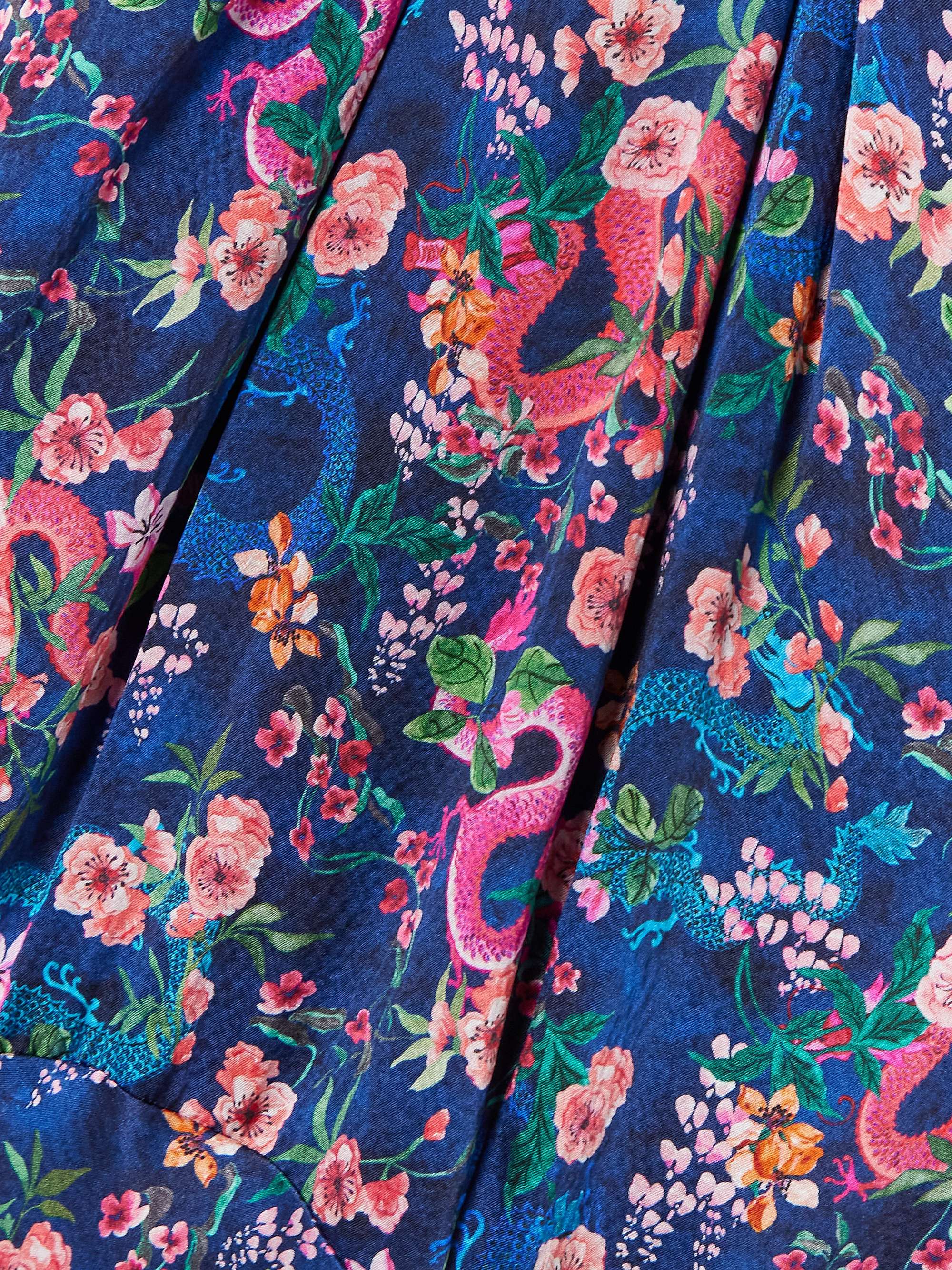 SALONI Michelle open-back floral-print satin-jacquard maxi dress