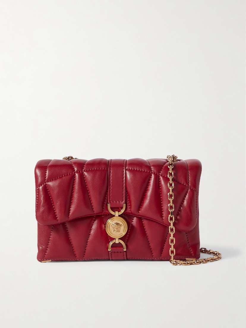 Versace Kleio Quilted Leather Shoulder Bag