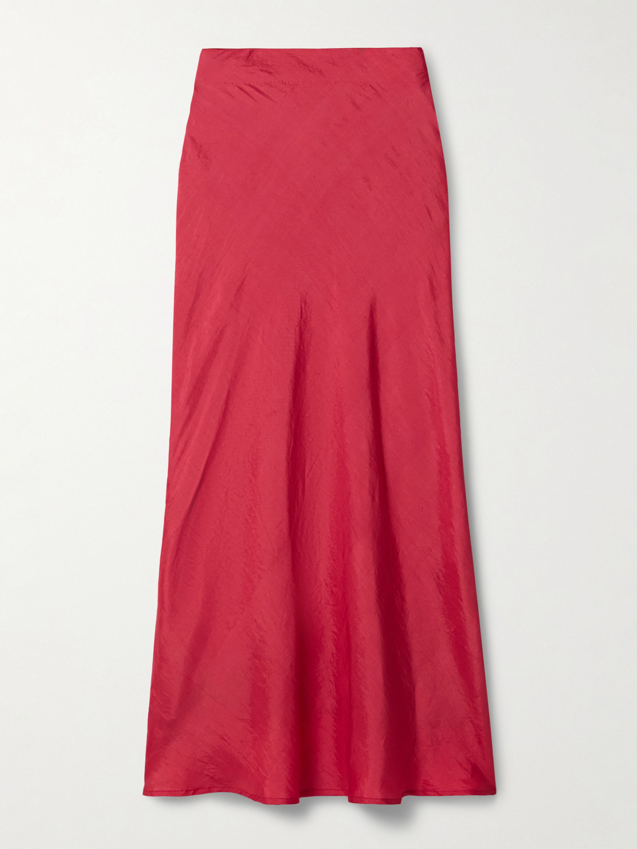ALIX OF BOHEMIA - Lyra Crinkled-silk Midi Skirt - Red