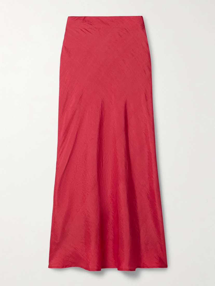 ALIX OF BOHEMIA Lyra Crinkled-silk Midi Skirt