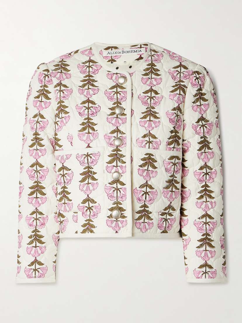 ALIX OF BOHEMIA Dorian Quilted Floral-print Cotton Jacket