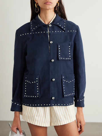 Alix Of Bohemia Jude studded cotton-twill jacket
