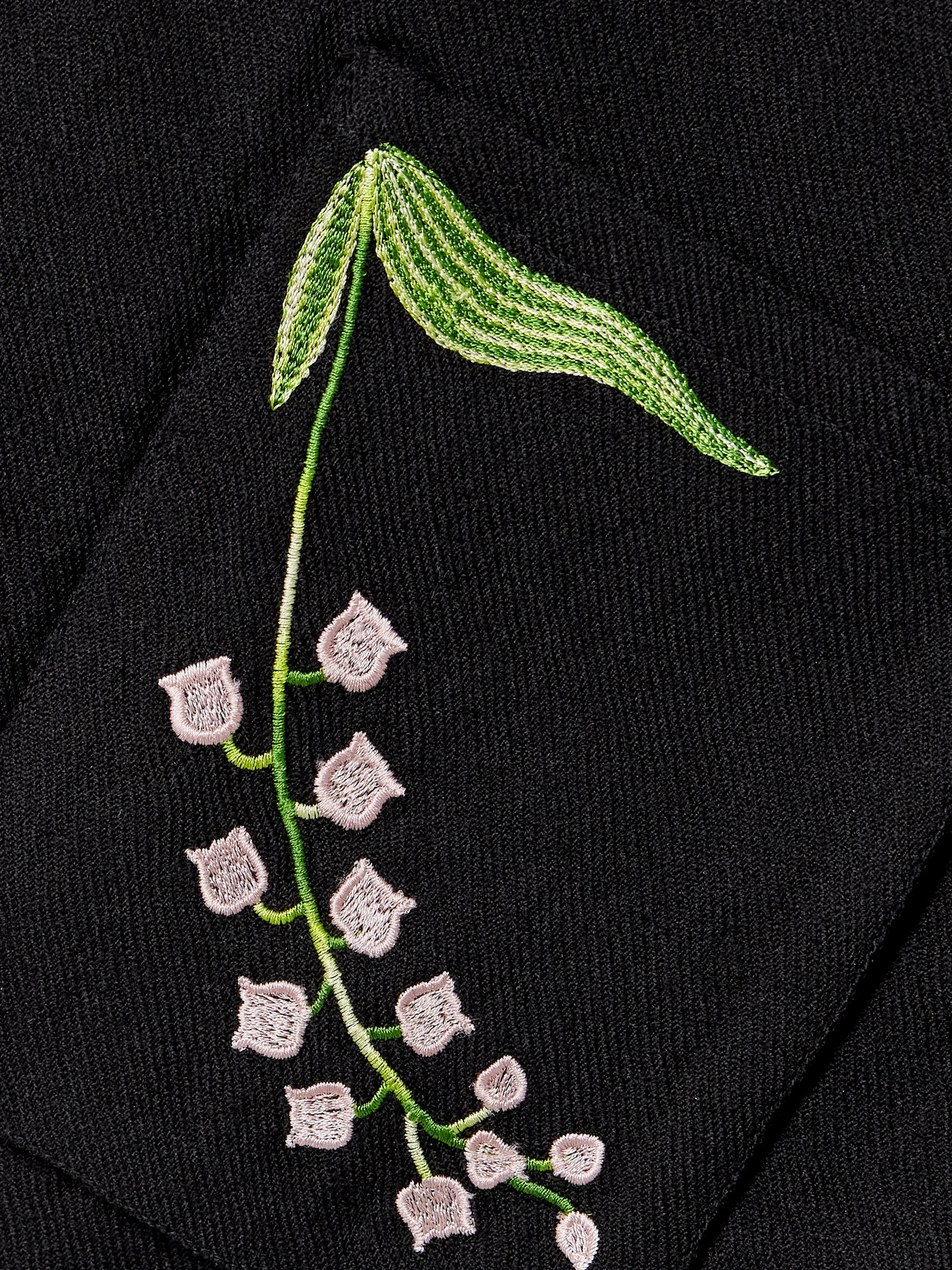 Alix Of Bohemia Jude Embroidered Wool-twill Jacket In Black