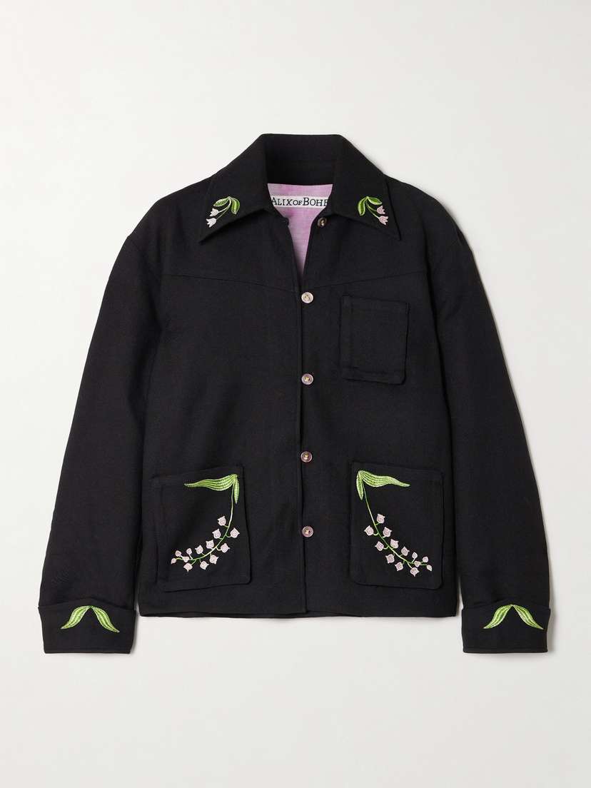 ALIX OF BOHEMIA Jude Embroidered Wool-twill Jacket