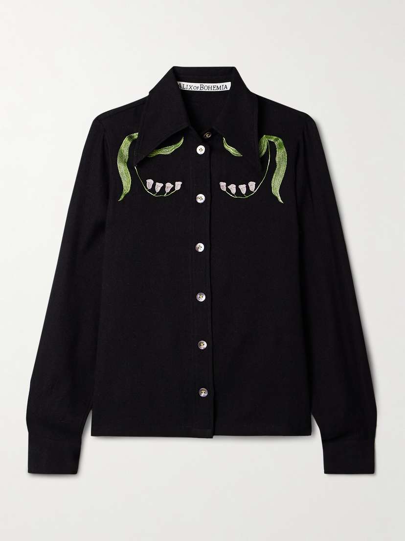 ALIX OF BOHEMIA Dolly Embroidered Wool Shirt