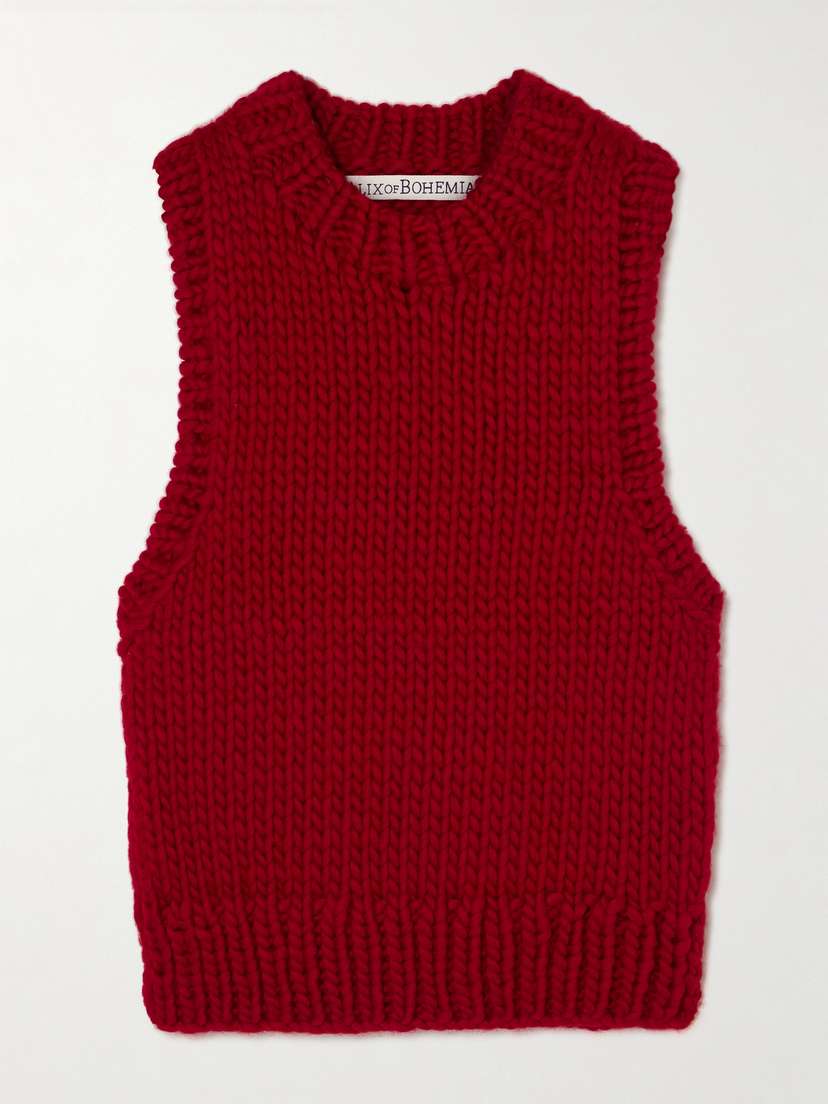 ALIX OF BOHEMIA Quentin Cardinal Merino Wool Vest