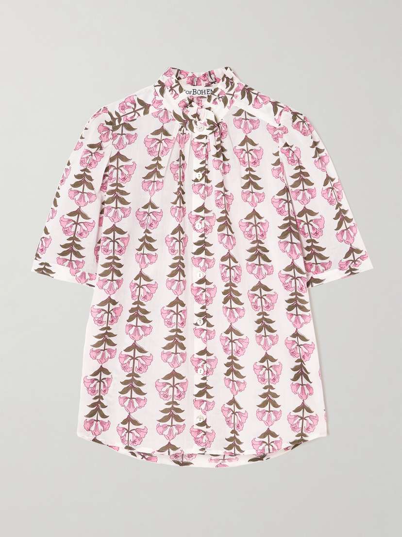 ALIX OF BOHEMIA Winnie Trumpet Lily Printed Cotton-voile Shirt
