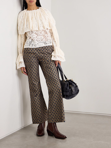 Alix Of Bohemia Eloise ruffled cotton-lace blouse