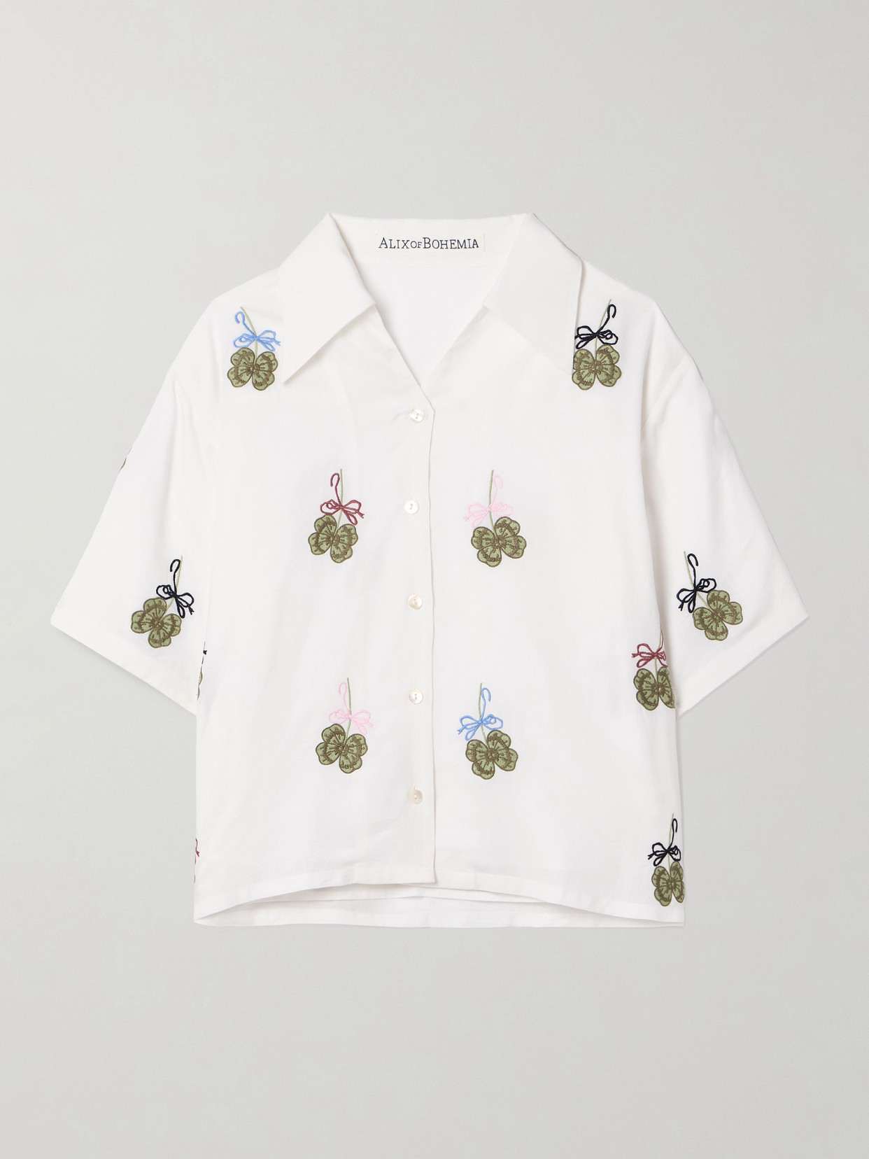 ALIX OF BOHEMIA - Stevie Embroidered Tencel™-twill Shirt - White
