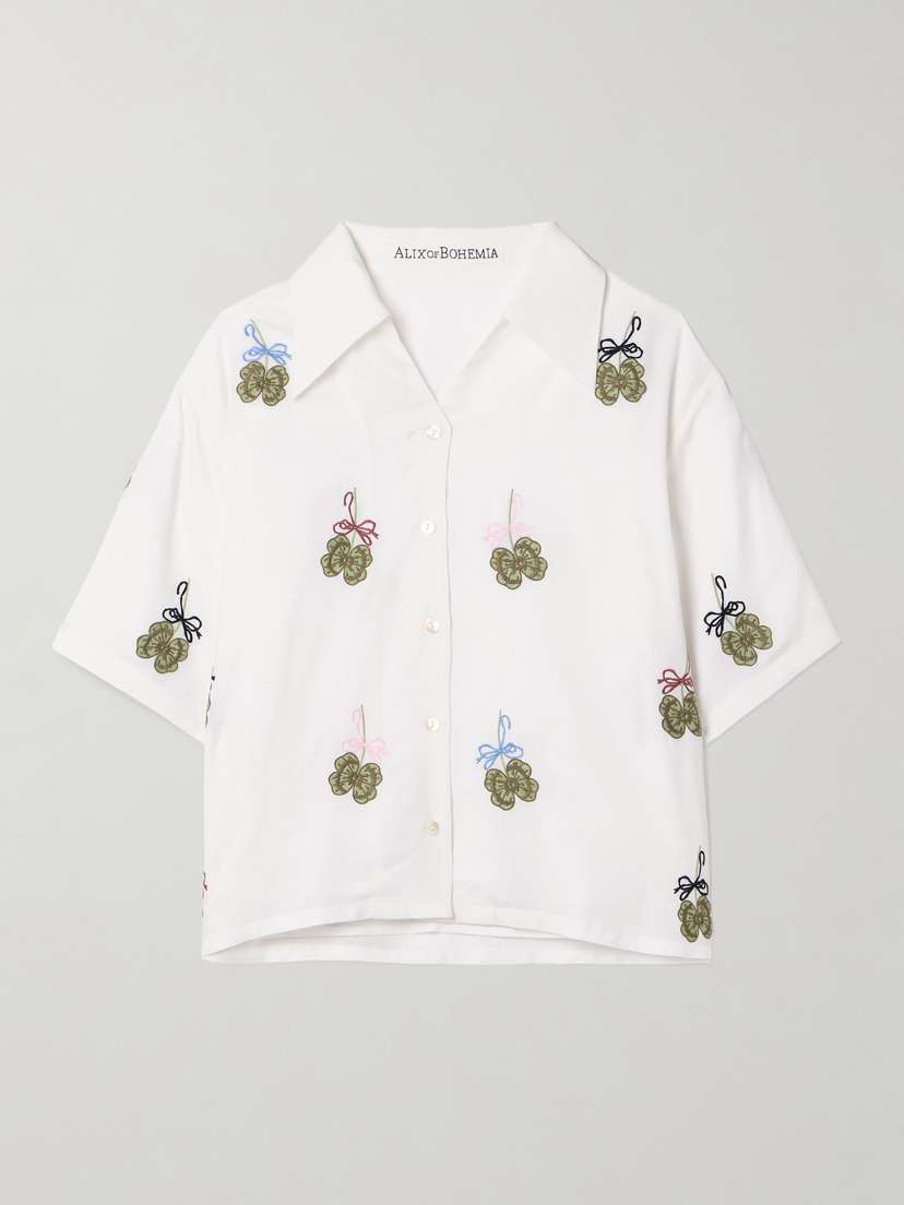 ALIX OF BOHEMIA Stevie Embroidered Tencel™-twill Shirt
