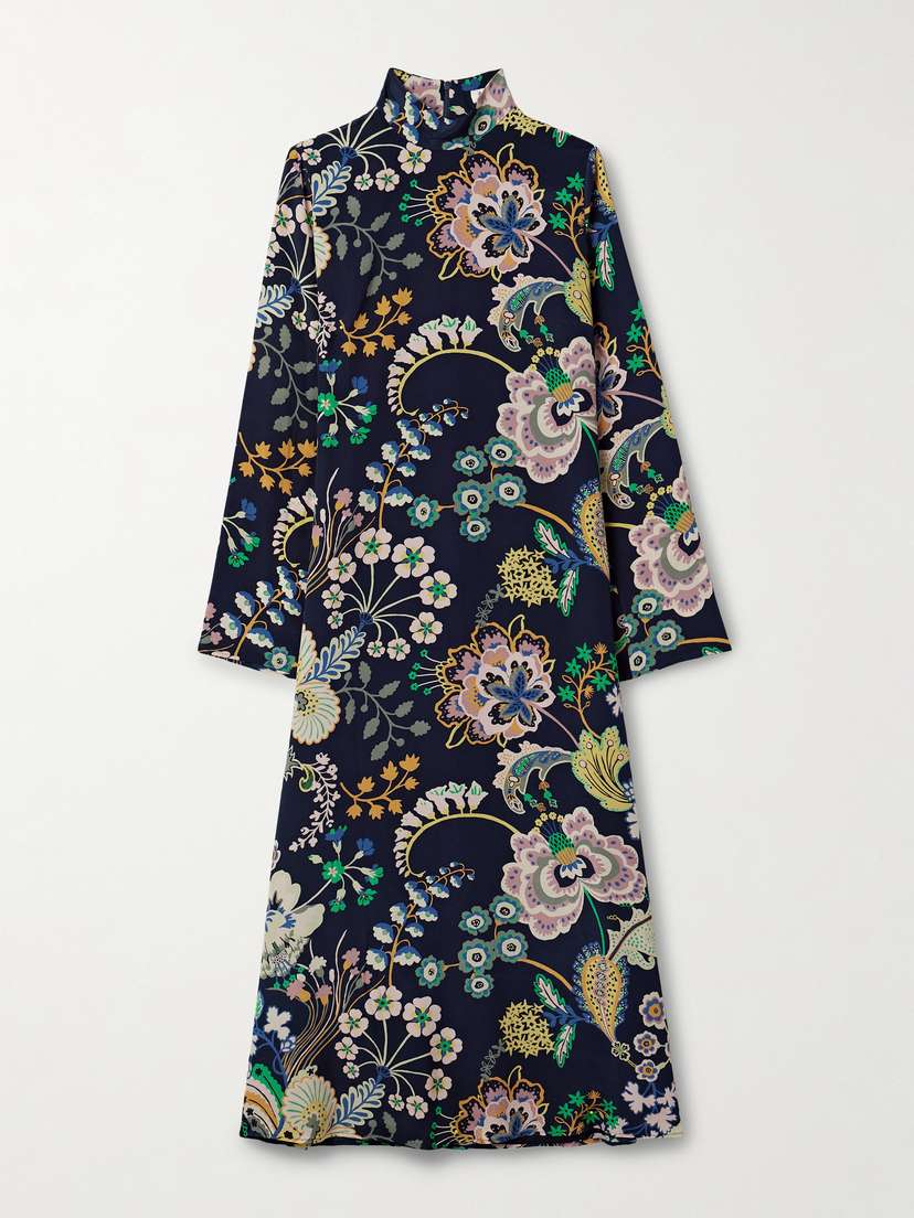ALIX OF BOHEMIA Nia Floral-print Silk Midi Dress