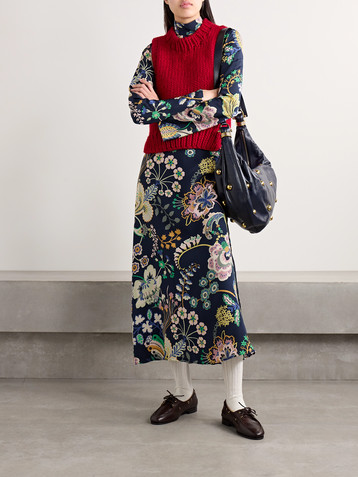 Alix Of Bohemia Nia floral-print silk midi dress