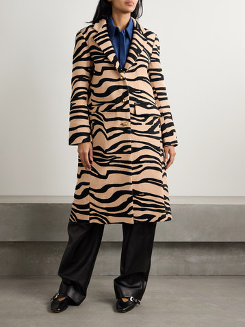 Alix Of Bohemia Captain zebra-jacquard cotton-canvas coat