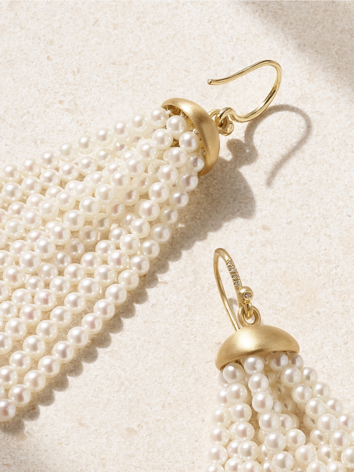 Irene Neuwirth 18-karat Gold, Pearl And Diamond Earrings In Gold