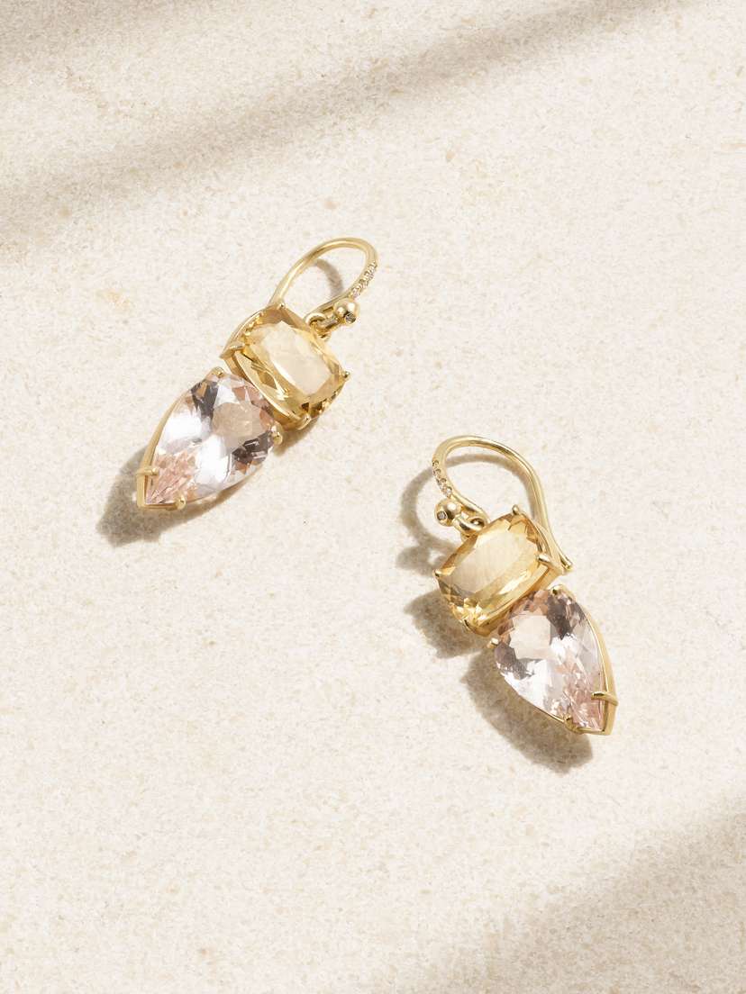 Irene Neuwirth Gemmy Gem 18-karat Gold Multi-stone Earrings