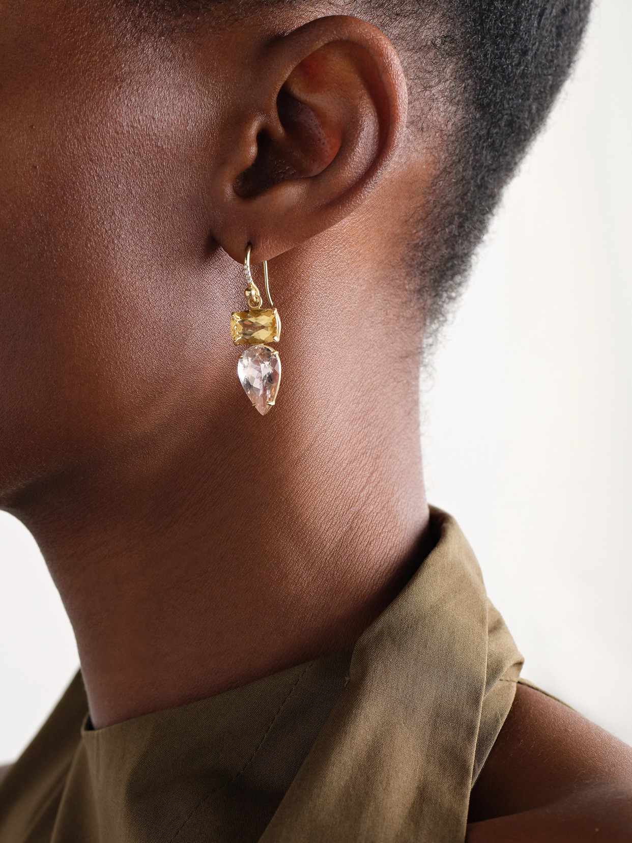 Irene Neuwirth Gemmy Gem 18-karat Gold Multi-stone Earrings In Gold