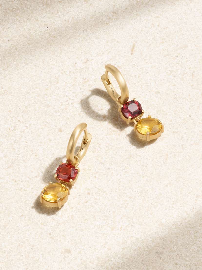 Irene Neuwirth Gemmy Gem 18-karat Gold, Beryl And Spinel Earrings