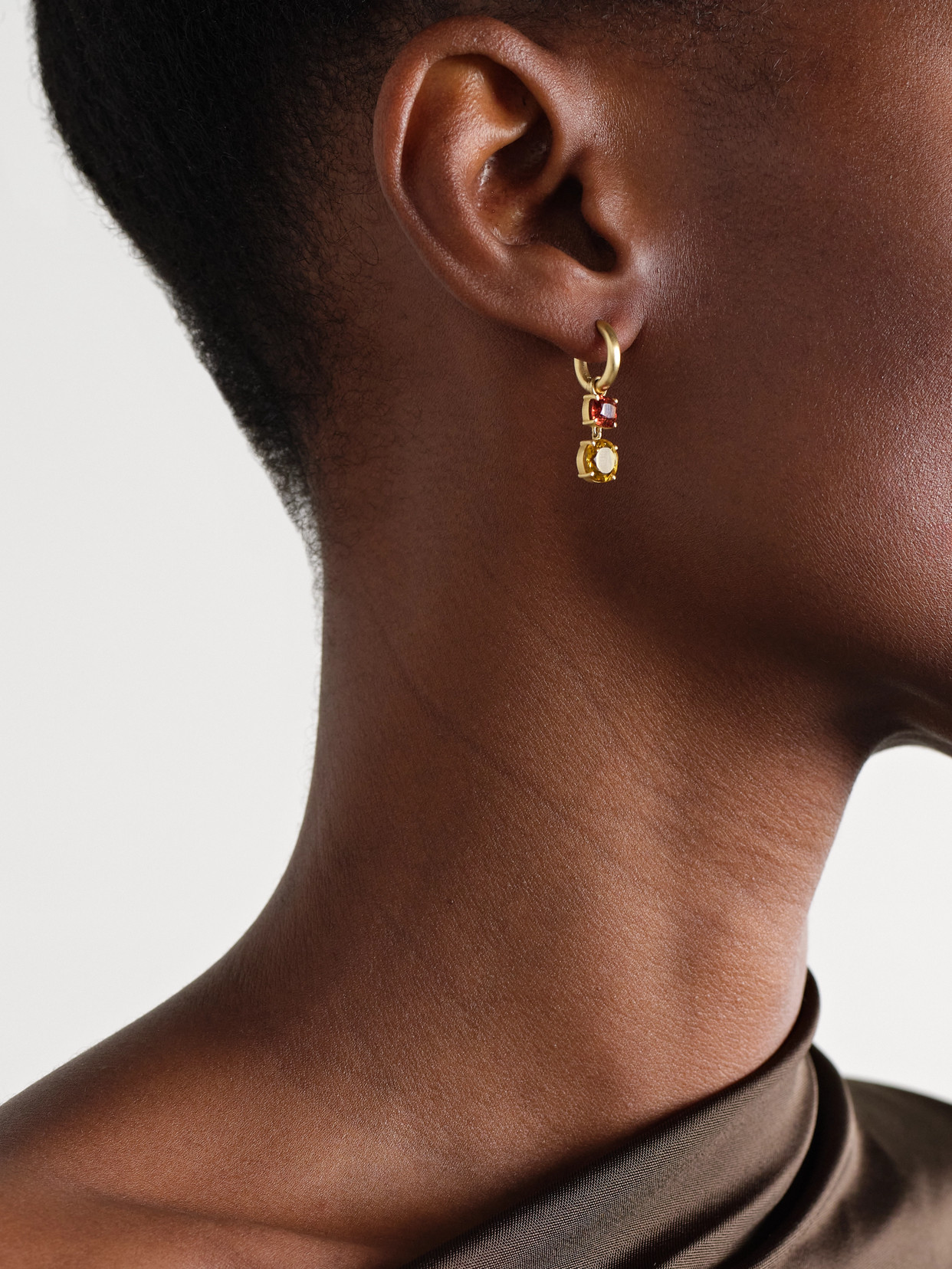 Irene Neuwirth Gemmy Gem 18-karat Gold, Beryl And Spinel Earrings In Gold