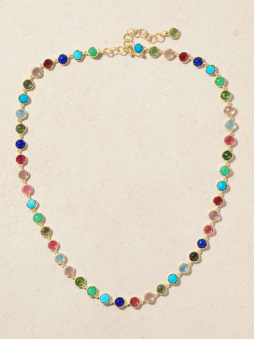 Irene Neuwirth Classic 18-karat Gold Multi-stone Necklace