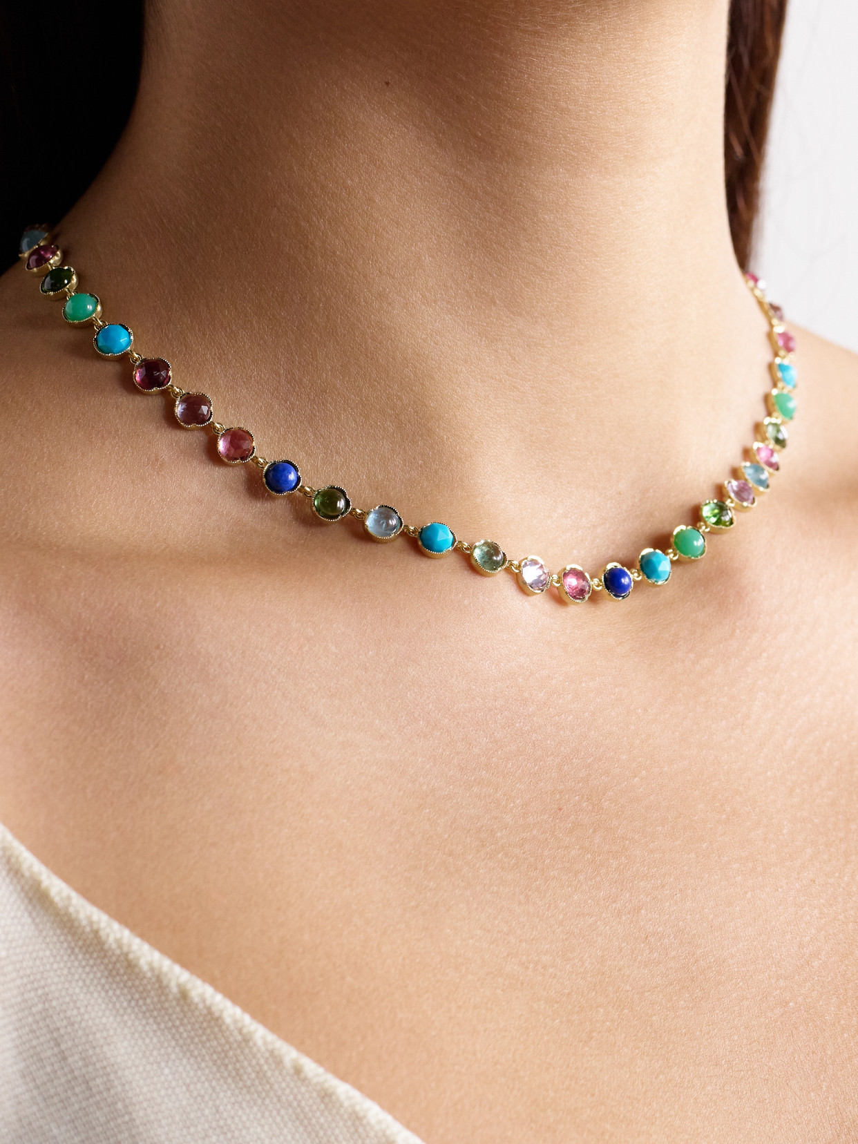 Irene Neuwirth Classic 18-karat Gold Multi-stone Necklace In Gold