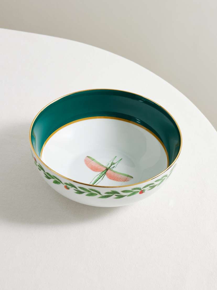 La DoubleJ Gold-plated Porcelain Serving Bowl