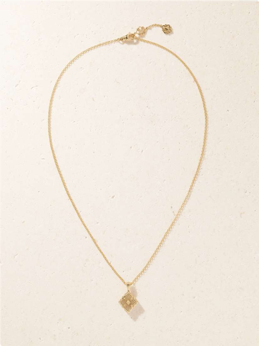 Buccellati Opera Tulle 18-karat Gold And Mother-of-pearl Necklace