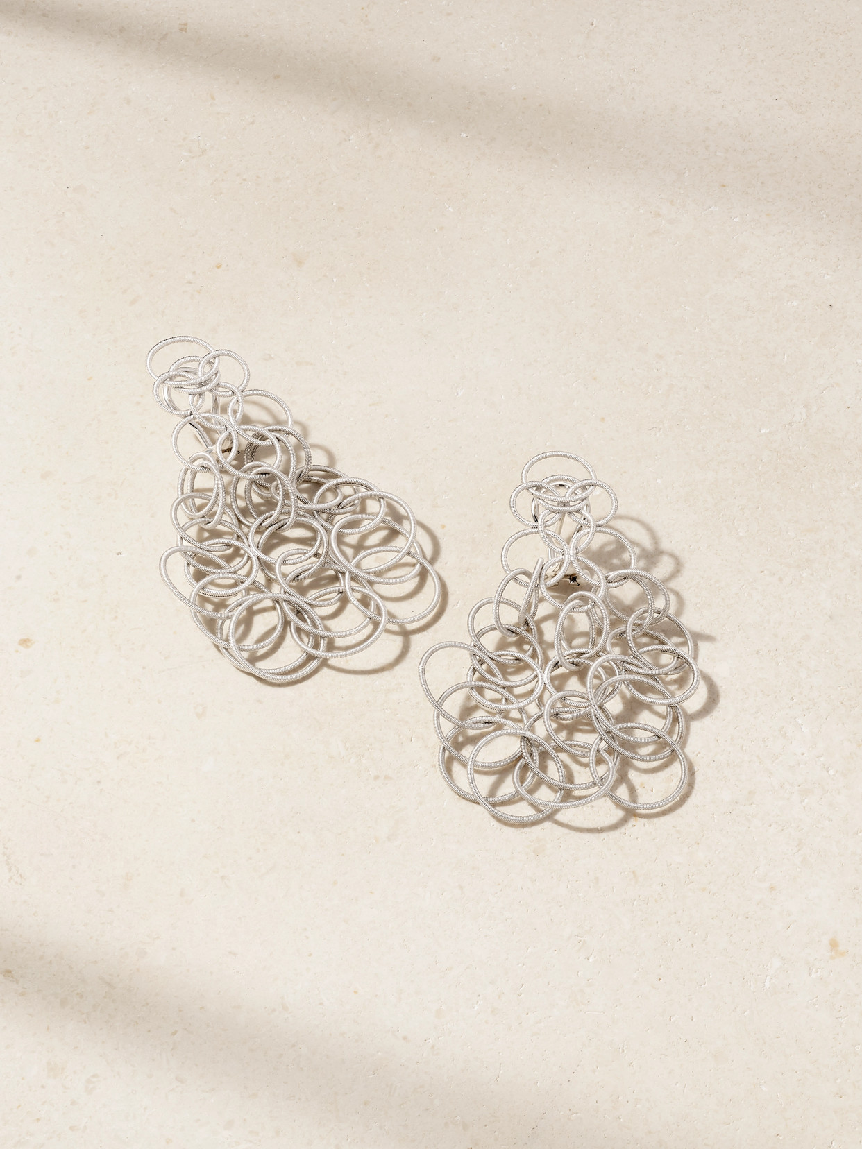 Buccellati Hawaii 14-karat White Gold Earrings In Silver