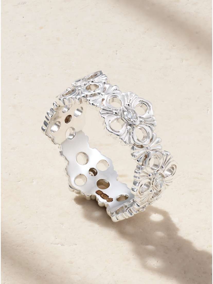 Buccellati Opera Eternelle 18-karat White Gold Diamond Ring