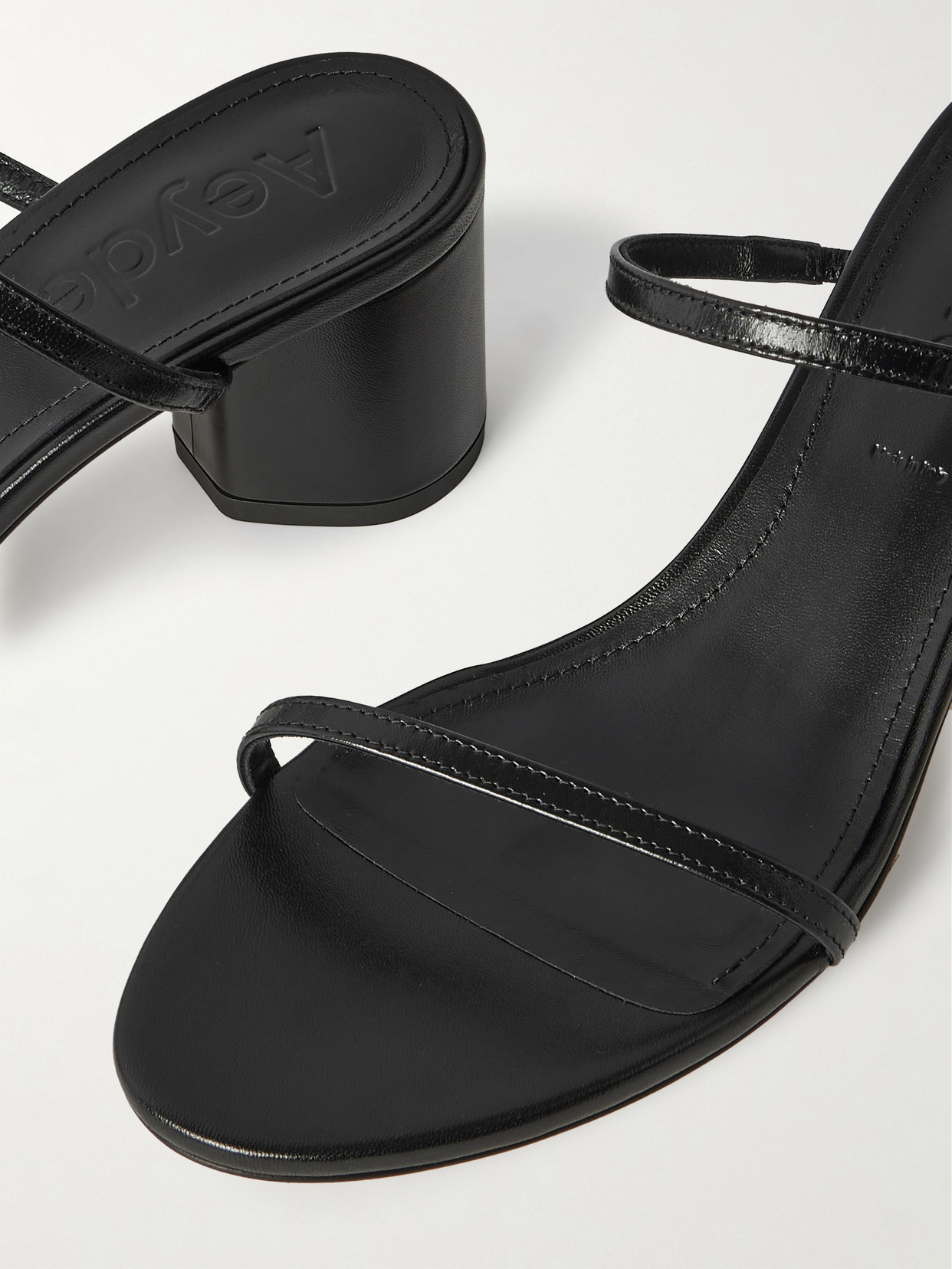 Shop Aeyde Annika Leather Mules In Black