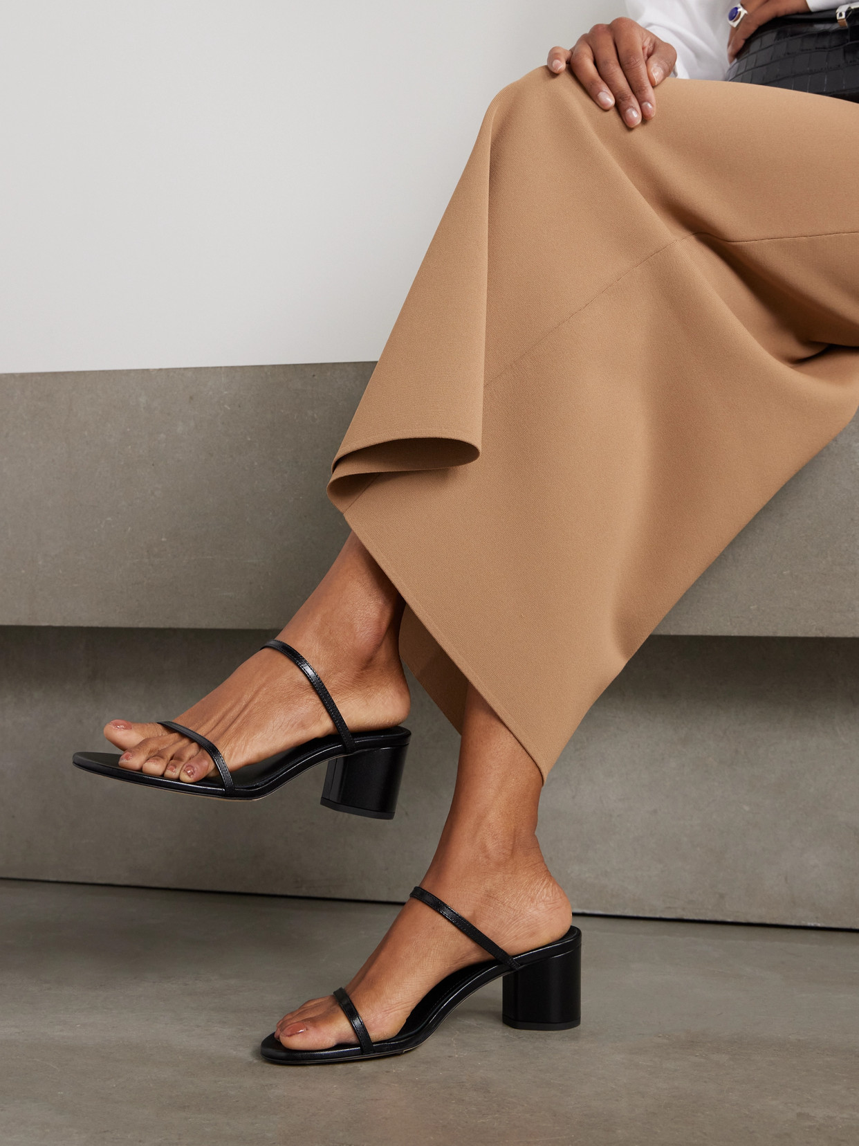 Shop Aeyde Annika Leather Mules In Black