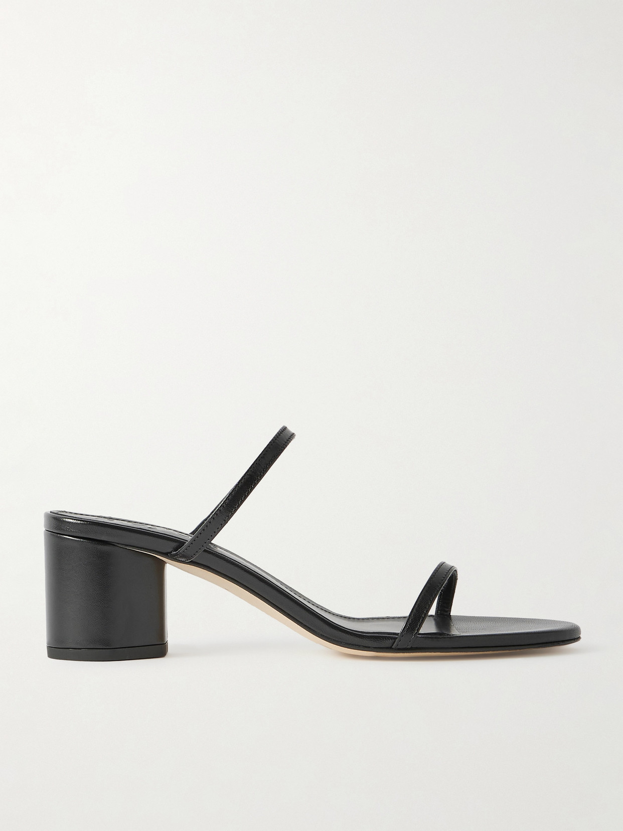 Aeyde Annika Leather Mules In Black