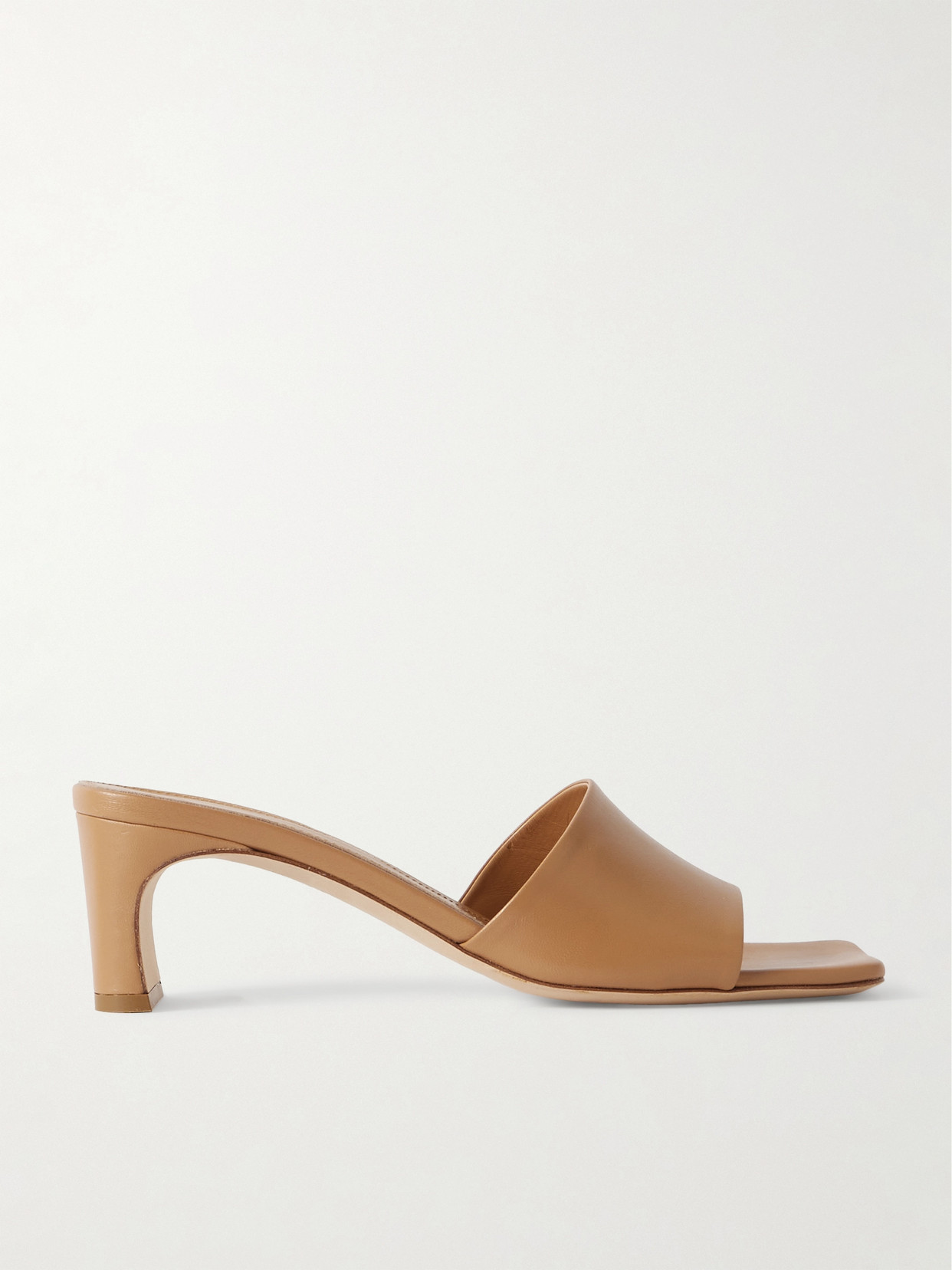 Aeyde Jeanie Leather Mules In Brown