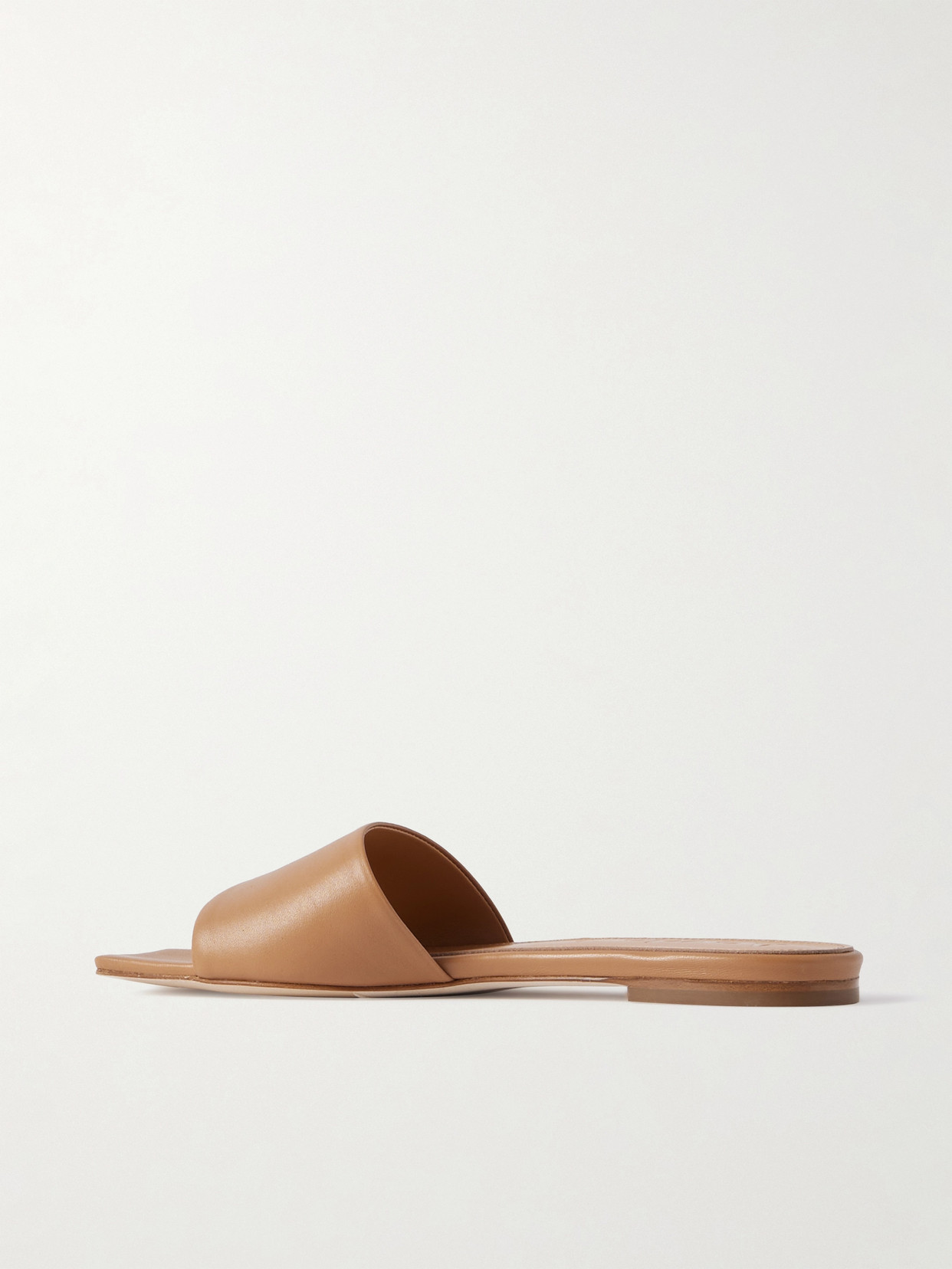 Aeyde Anna Leather Slides In Brown