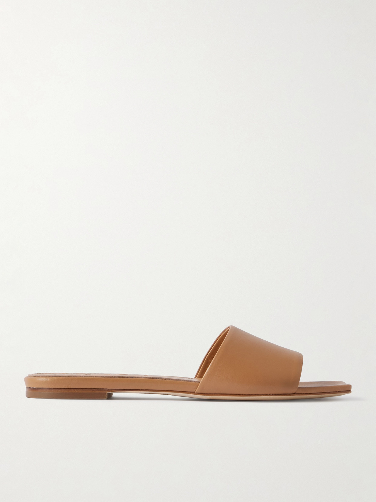 Aeyde Anna Leather Slides In Brown
