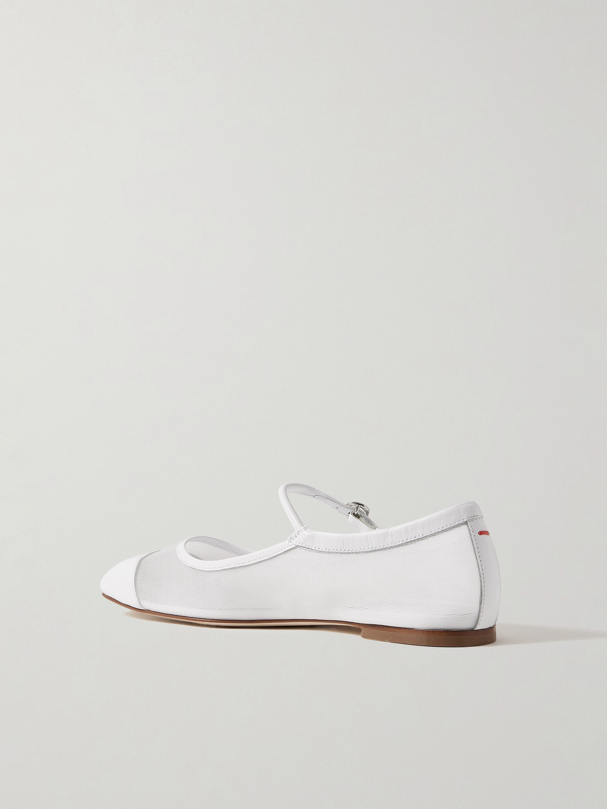 Aeyde Uma Nappa Leather Ballet Flats In White