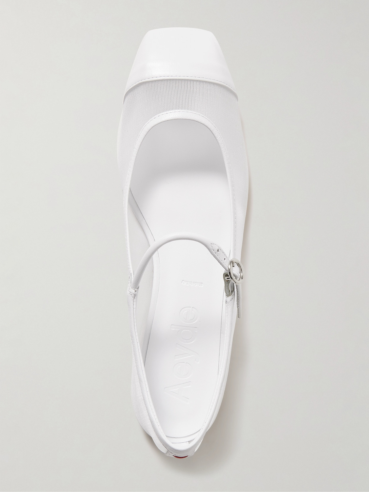 Aeyde Uma Nappa Leather Ballet Flats In White