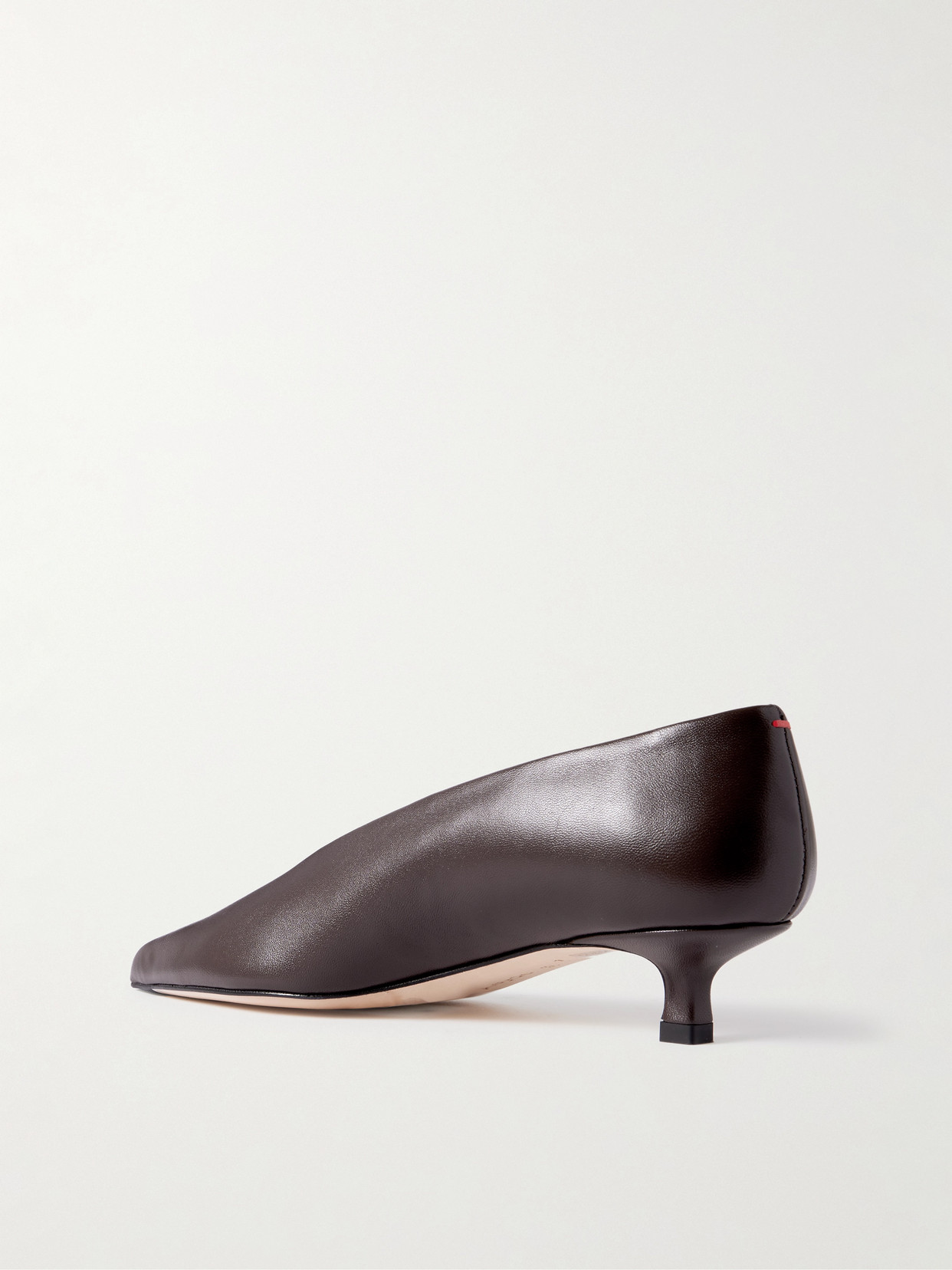 Aeyde Clara 35 Python-effect Leather Pumps In Brown
