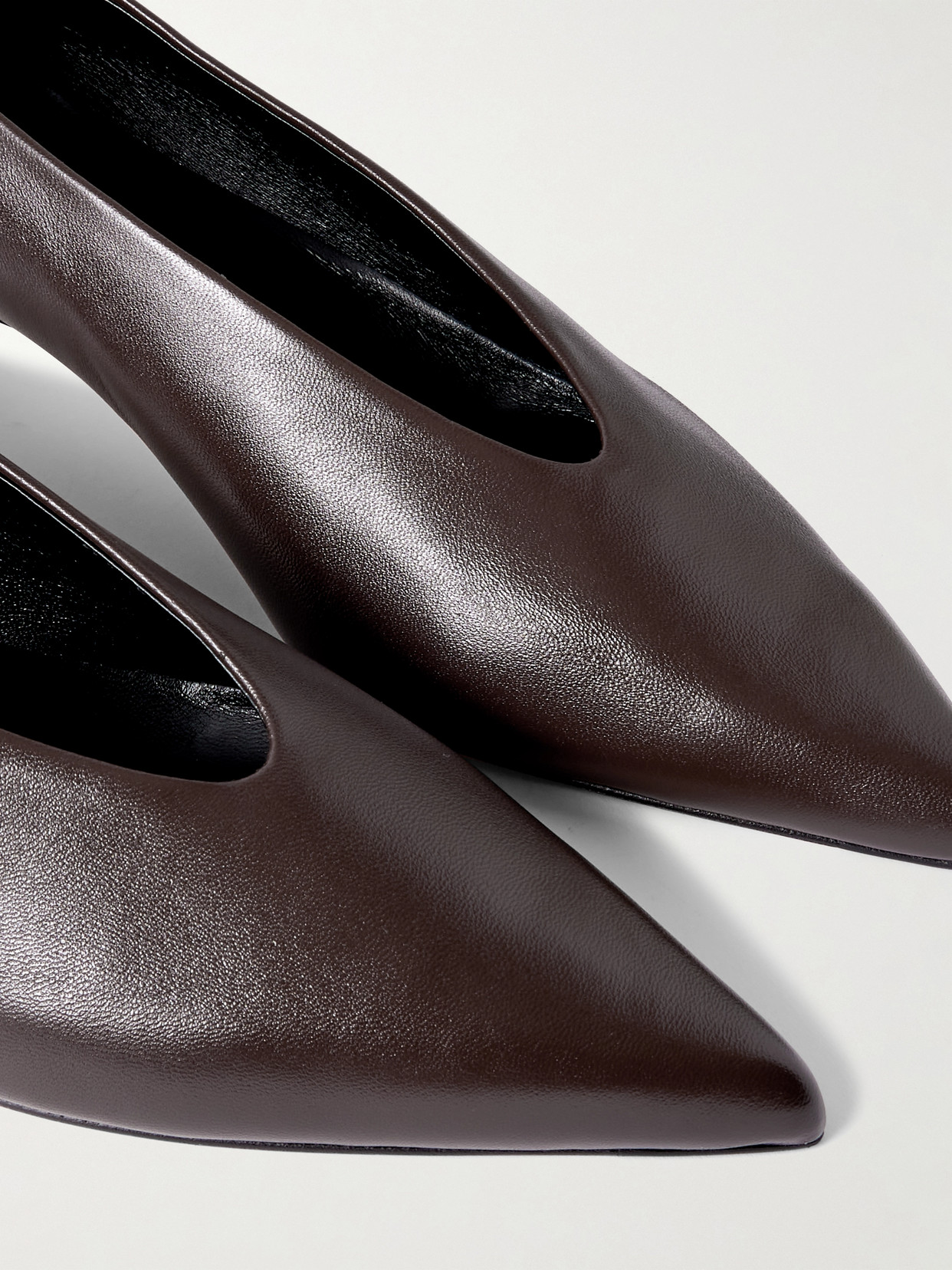 Aeyde Clara 35 Python-effect Leather Pumps In Brown