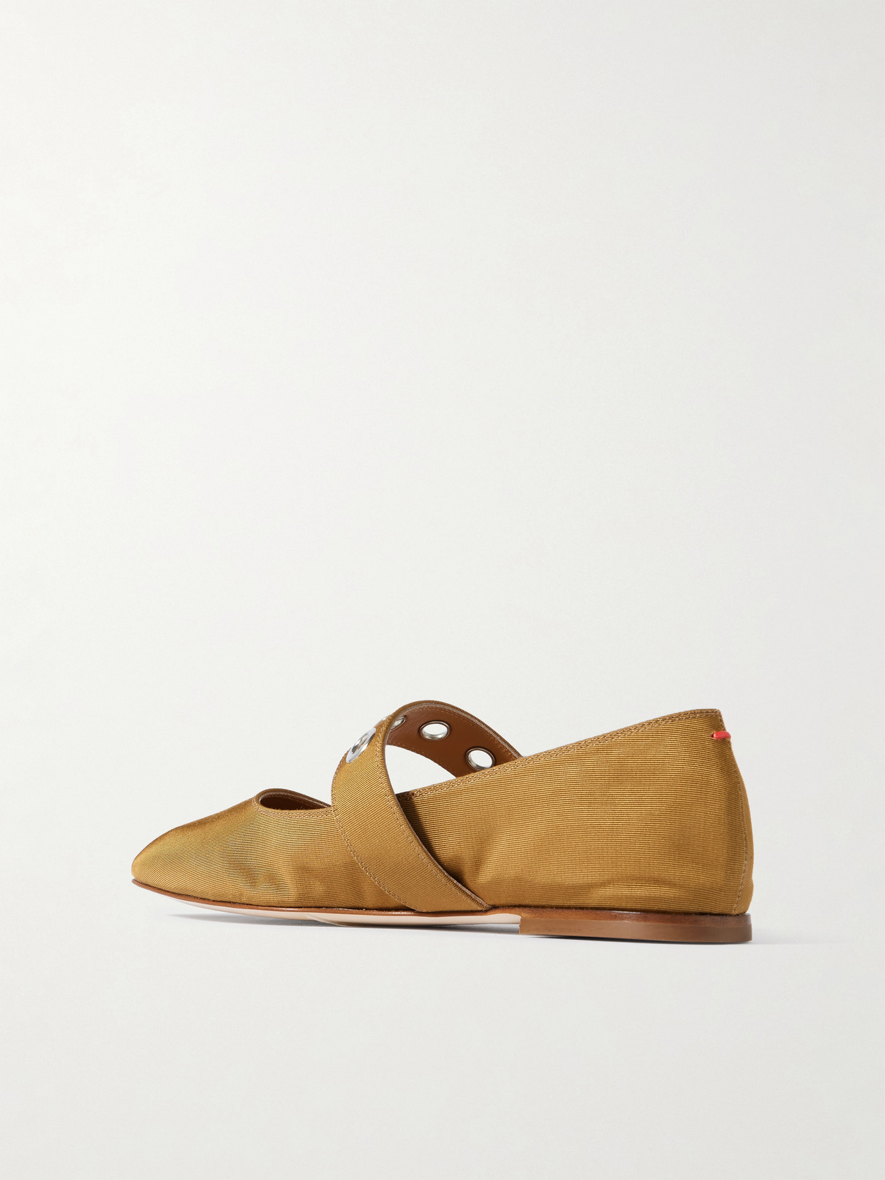 Aeyde Uma Embellished Grosgrain Mary Jane Ballet Flats In Brown