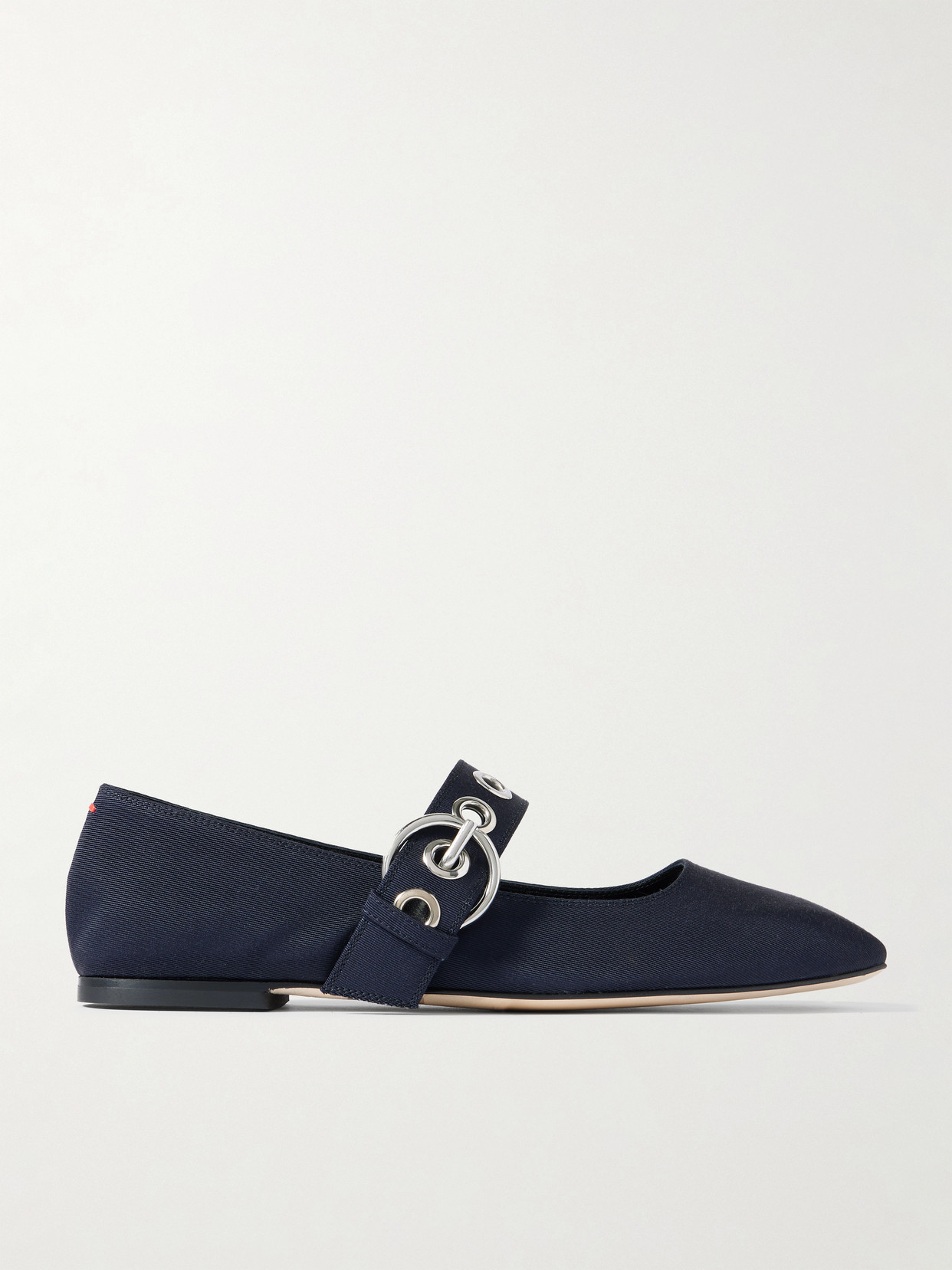 Aeyde Uma Embellished Grosgrain Mary Jane Ballet Flats In Blue