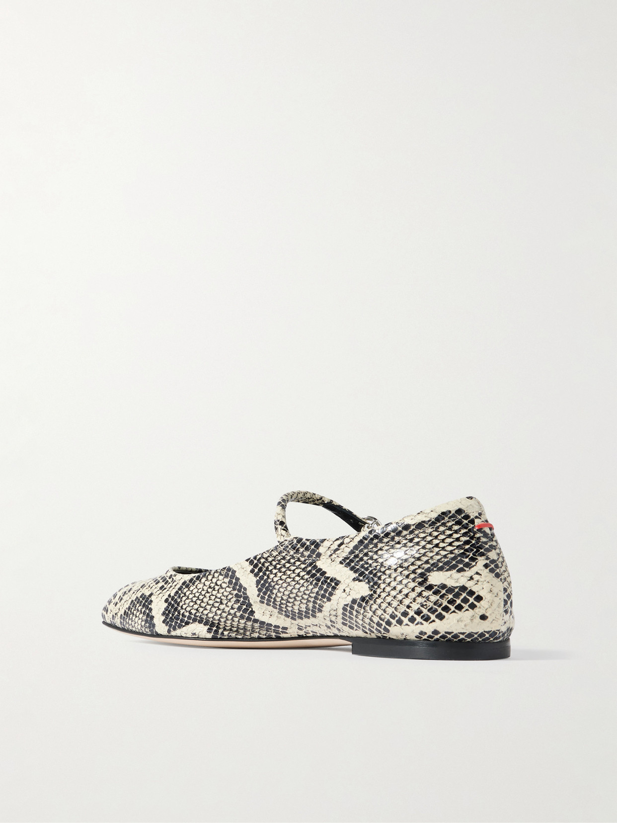 Aeyde Uma Snake Printed Leather Flats In Animal Print