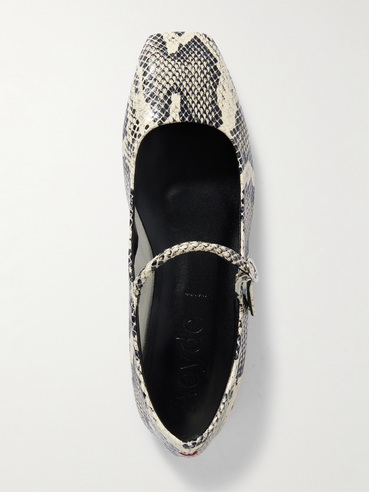Aeyde Uma Snake Printed Leather Flats In Animal Print