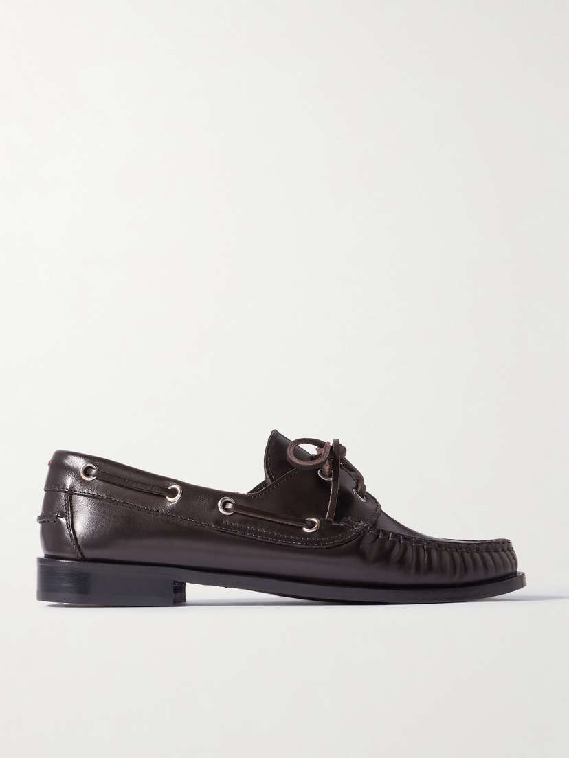 aeyde Harris Leather Boat Shoes