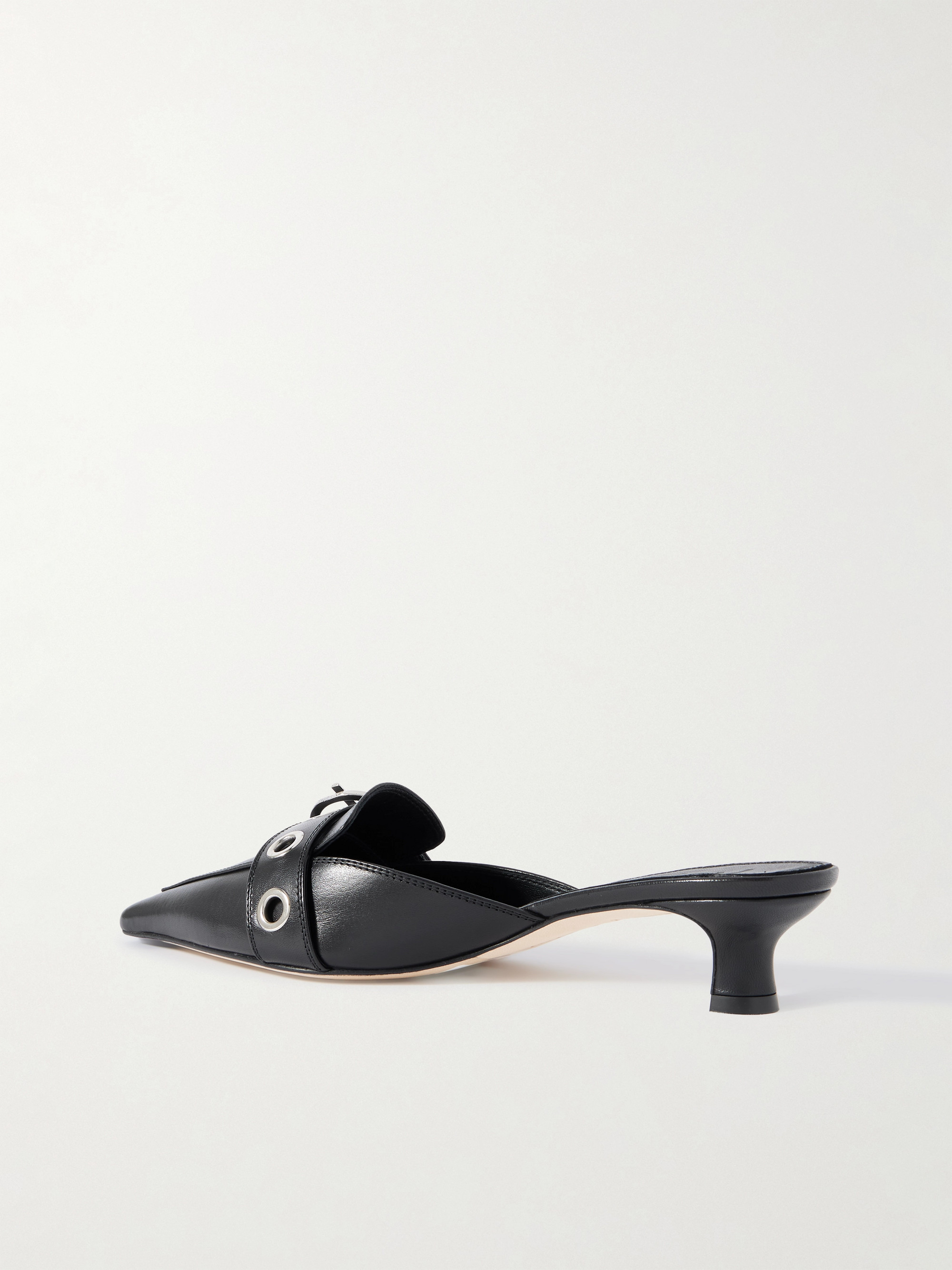 AEYDE Danielle buckled leather mules
