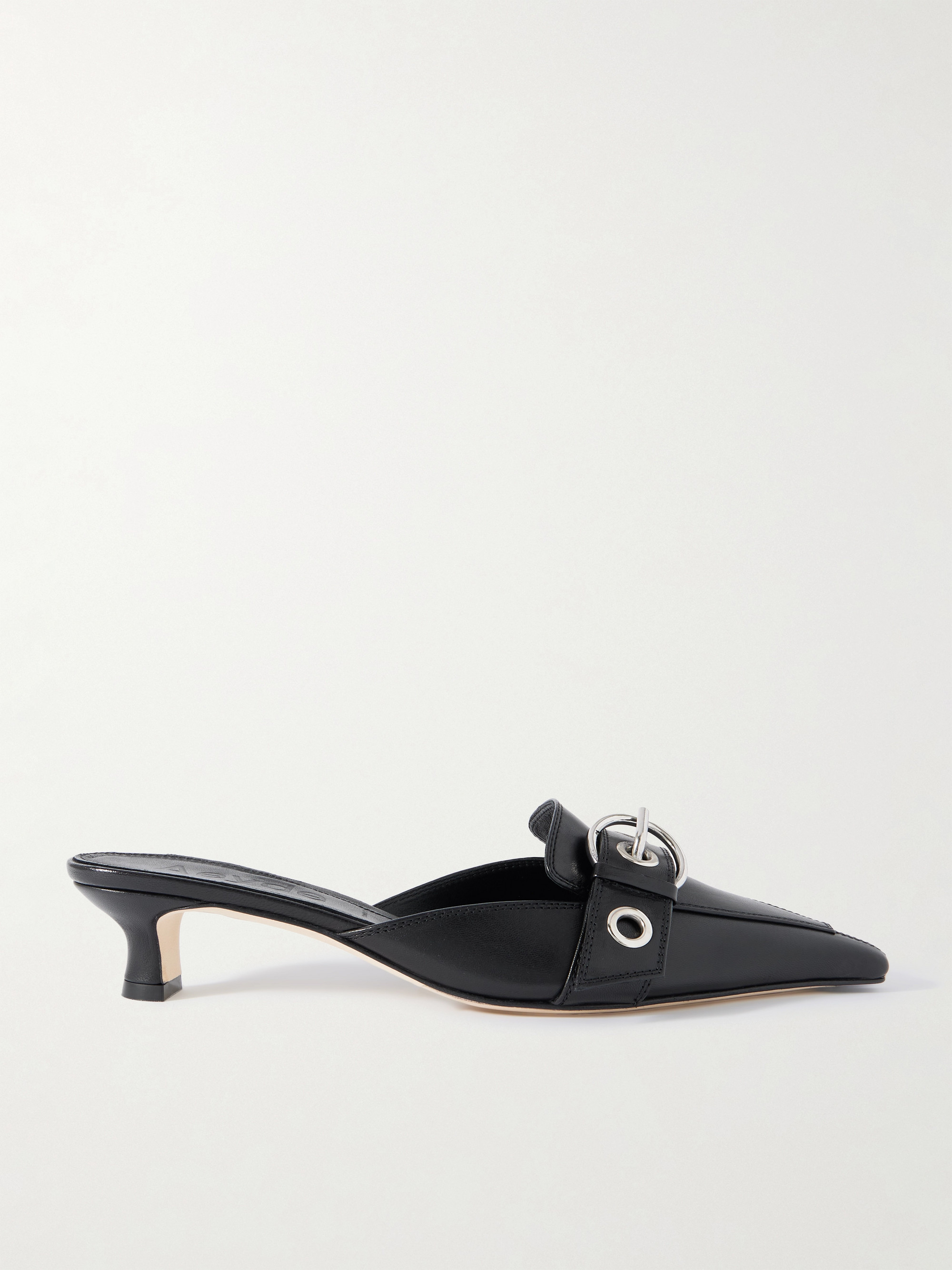 AEYDE Danielle buckled leather mules