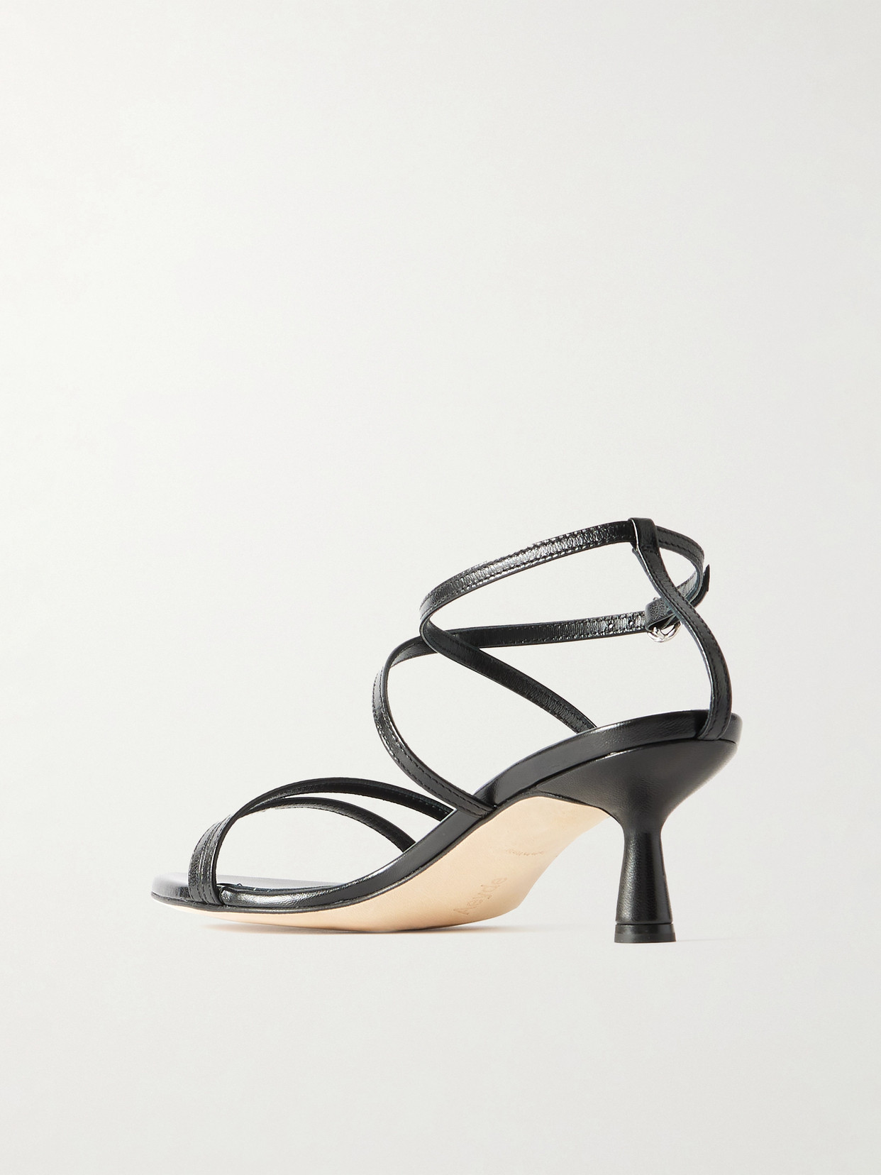 Aeyde 55mm Maeve Napa Leather Sandals In Black