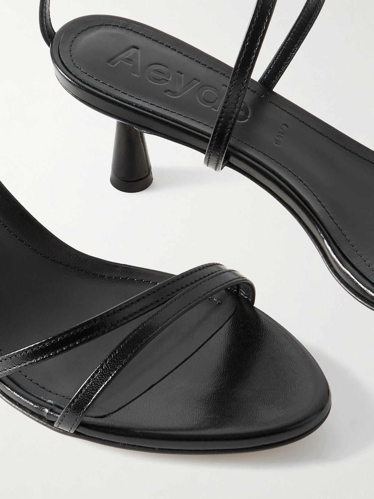 Aeyde 55mm Maeve Napa Leather Sandals In Black