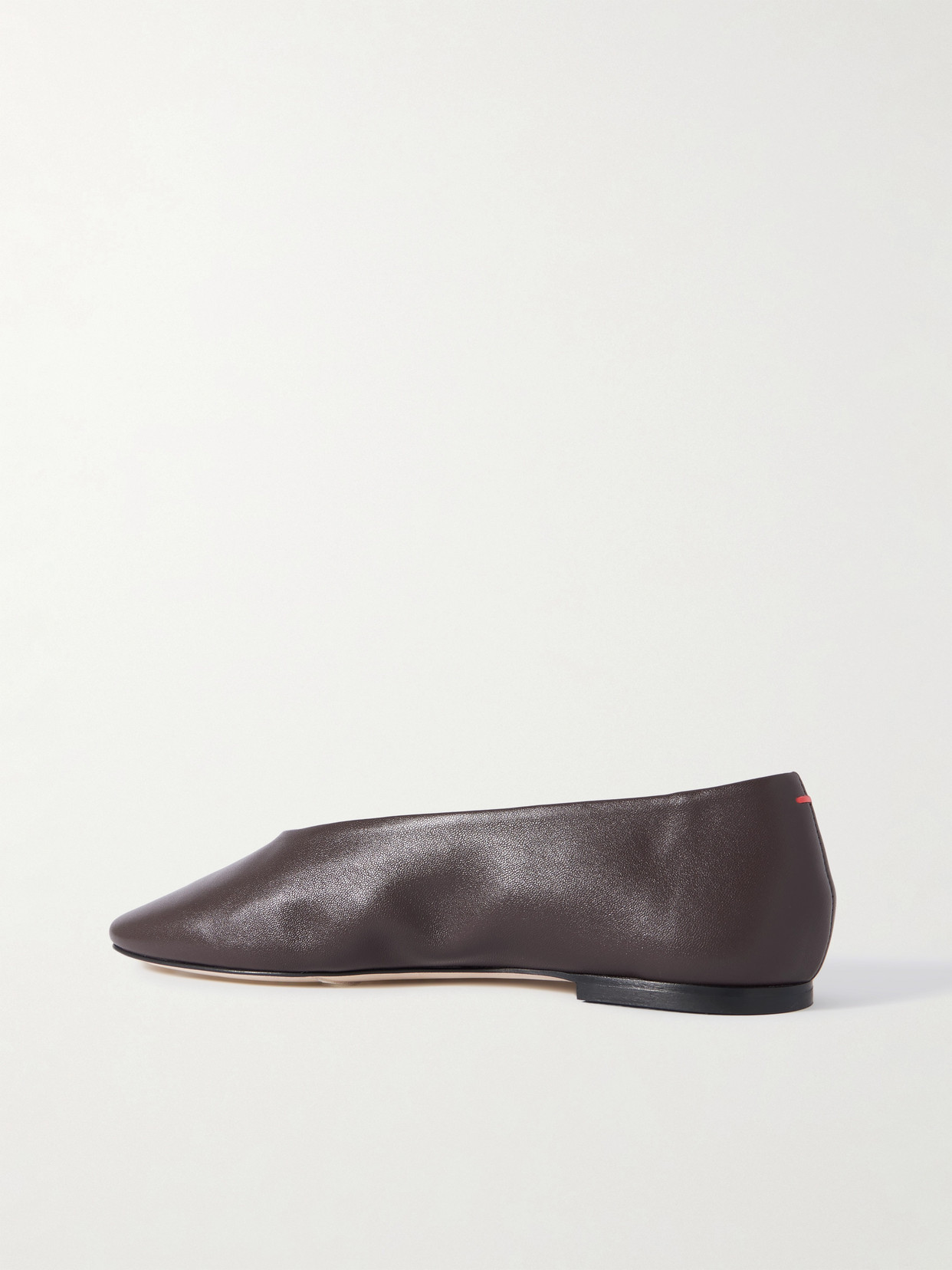 Aeyde Kirsten Leather Ballet Flats In Brown