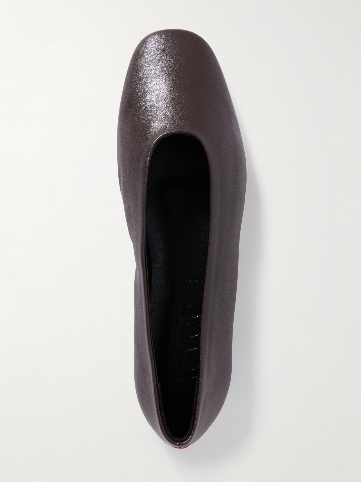 Aeyde Kirsten Leather Ballet Flats In Brown